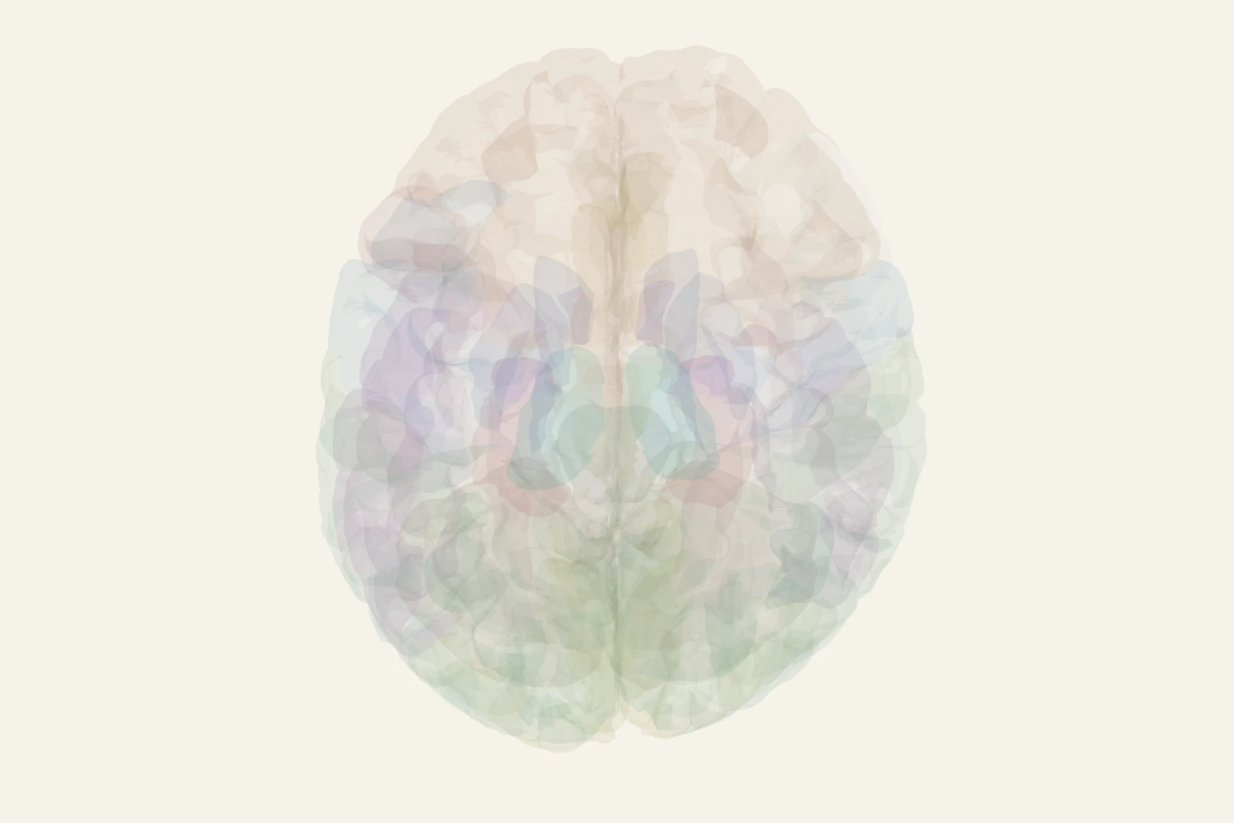 Basal Ganglia highlighted in colour on a rotatable 3D model of the human brain
