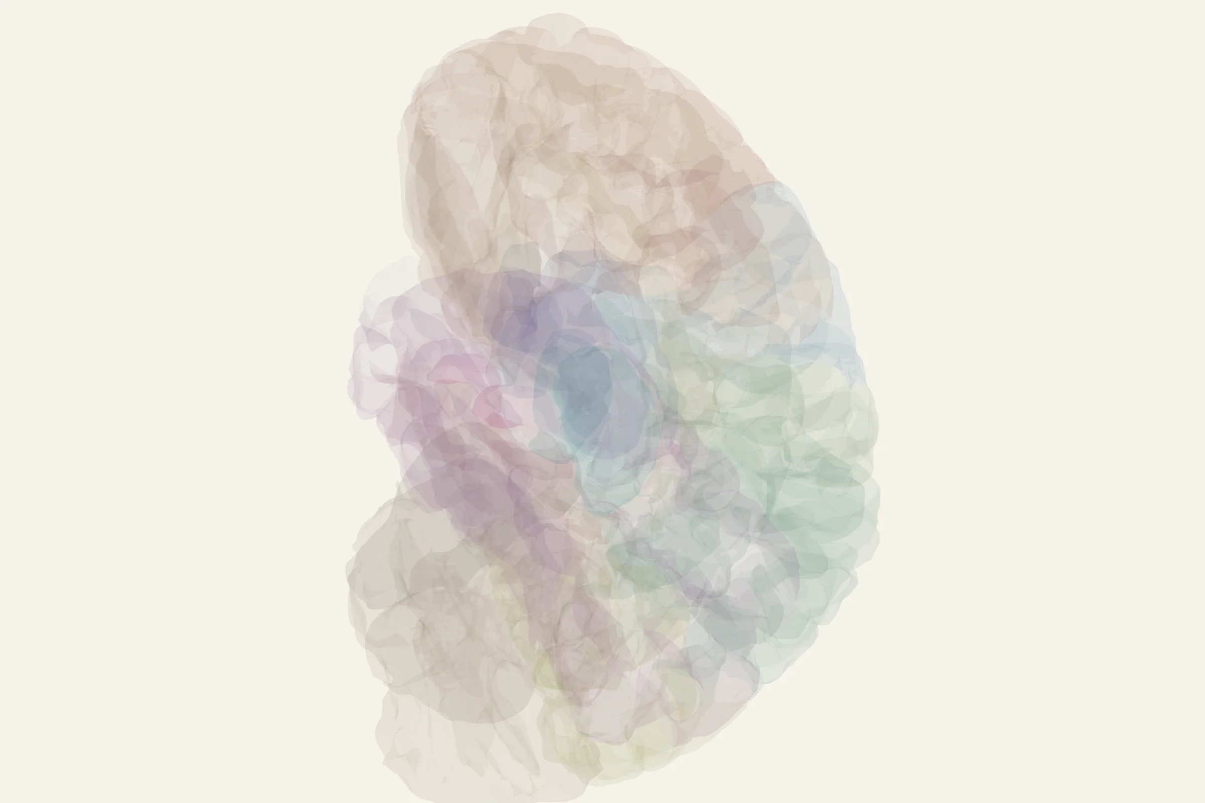 Broca's Area highlighted in colour on a rotatable 3D model of the human brain